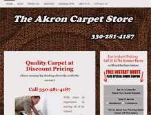 Tablet Screenshot of akroncarpet.net